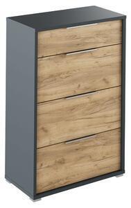 Favi Scrin cu sertare, grafit / stejar artizanal, rioma typ 22 Ofertă