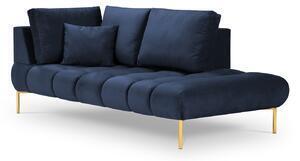 Favi Otoman 2 locuri malvin cu tapiterie din catifea, cotiera pe partea dreapta, albastru royal Ofertă