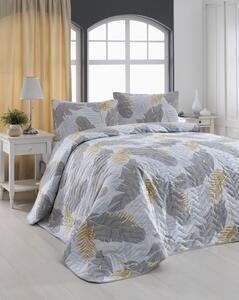 Favi Set lenjerie pat dublu altın yaprak , bumbac/poliester, gri, 200 x 220 Ofertă
