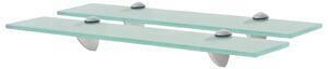Favi Rafturi suspendate, 2 buc., 50 x 10 cm, sticlă, 8 mm Ofertă