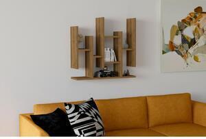 Favi Etajeră de perete flower 68,8x70 cm maro Ofertă