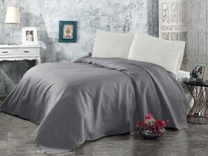 Favi Cuvertura pat dublu sude, bumbac 100%, gri, 220 x 240 cm Ofertă
