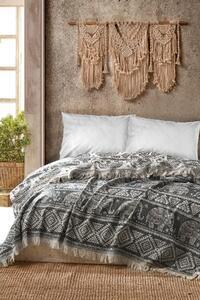 Favi Cuvertura pat dublu, bumbac 100%, antracit, 200 x 240 cm Ofertă