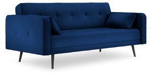 Favi Canapea extensibila 3 locuri jasper cu tapiterie din catifea, albastru royal Ofertă