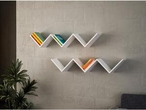 Favi Raft de perete zig zag 24,5x129 cm alb Ofertă