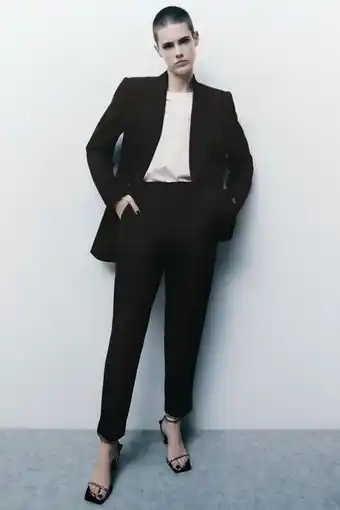 Zara Pantaloni cu dungi fine și tiv întors Ofertă