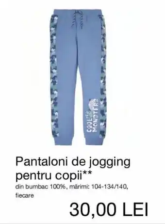 Kik Pantaloni de jogging pentru copii** din bumbac 100%, marimi: 104-134/140, Tiecare Ofertă