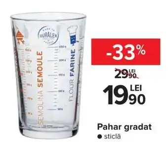 Carrefour Market Pahar gradat sticlă Ofertă