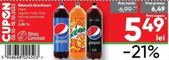 PROFI Băutura răcoritoare Pepsi regular / twist / max Mirinda portocale 2,5 L Ofertă