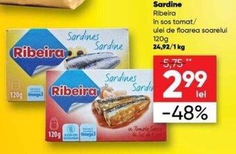 Ribeira Sardine in sos tomat / ulei de floarea soarelui 120 g