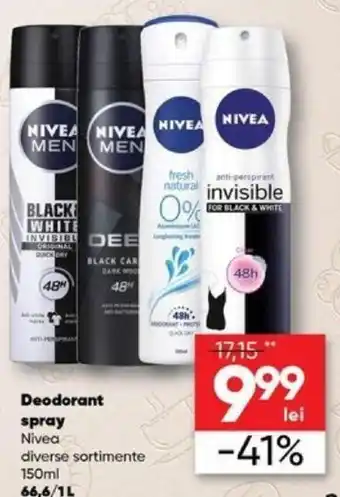 PROFI Nivea Deodorant spray diverse sortimente 150 ml Ofertă