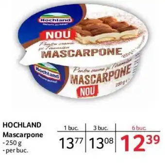 Selgros Hochland Mascarpone 250 g, per buc Ofertă