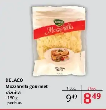Selgros Delaco Mozzarella gourmet răzuită 150 g, per buc Ofertă