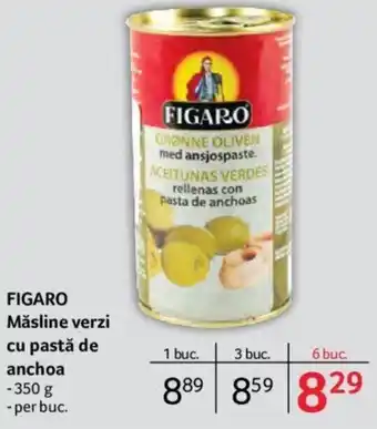 Selgros Figaro Măsline verzi cu pastă de anchoa 350 g Ofertă