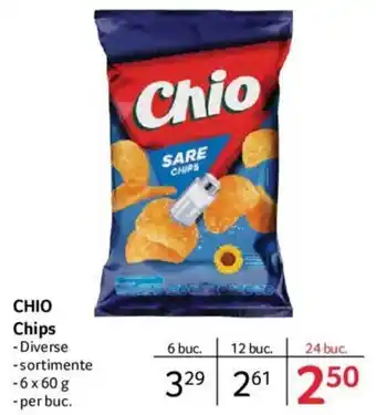 Selgros Chio chips diverse sortimente 6 x 60 g Ofertă