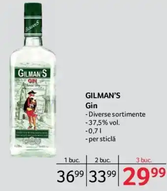 Selgros Gilmans Gin 37,5% vol. 700 ml Ofertă