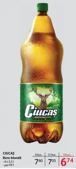 Selgros Ciucaș bere blondă 6 x 2,5 L Ofertă