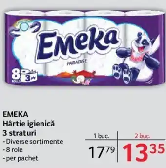 Selgros Emeka Hărtie igienică 3 straturi 8 role Ofertă