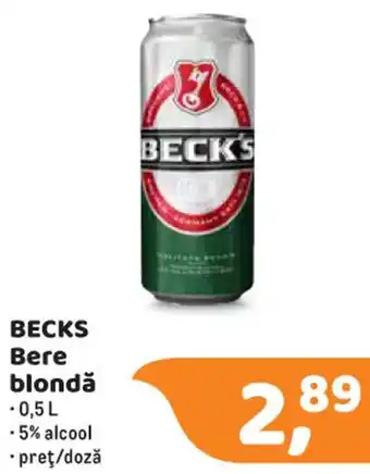 Becks Bere blondă 0,5 L 5% alcool