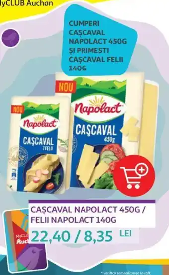Auchan napolact Cașcaval 450 g Ofertă
