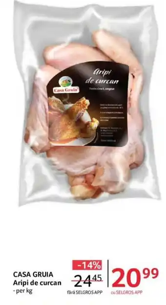 Selgros Casa gruia Aripi de curcan per kg Ofertă
