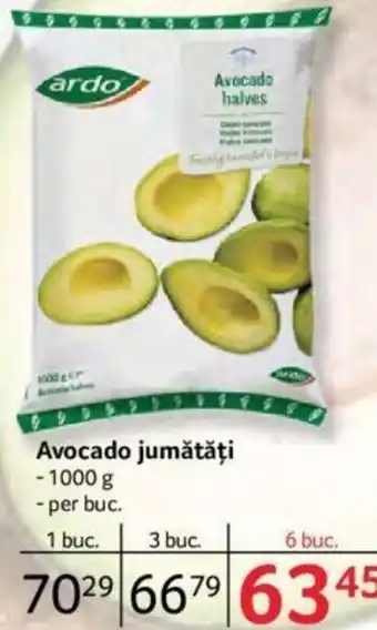 Selgros Ardo Avocado jumătpți 1000 g, per buc. Ofertă