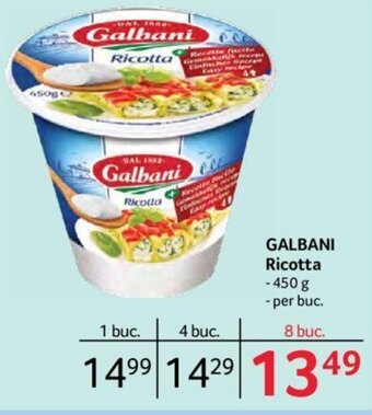 Selgros Galbani Ricotta 450 g, per buc. Ofertă