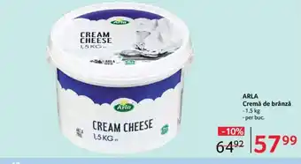 Selgros Arla Cremă de brănză 1,5 kg, per buc. Ofertă