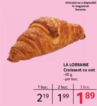 Selgros La Lorraine Croissant cu unt 60 g, per buc Ofertă