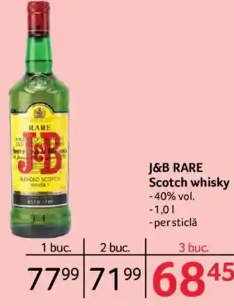 J&B Rare Scotch whisky 40% vol. 1 L, per sticlă