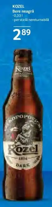 Selgros Kozel Bere neagră 0,33 L, per sticlă nereturnabilă Ofertă