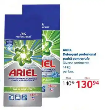 Selgros Ariel Detergent profesional pudră pentru rufe 14 kg per buc. Ofertă