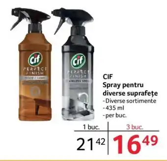 Selgros Cif Spray pentru diverse suprafețe Diverse sortimente, 435 ml, per buc. Ofertă
