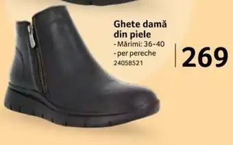 Selgros Anna Viotti Ghete damă din piele Mărimi: 36-40, per pereche 24058521 Ofertă