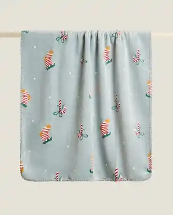Zara Home Pătură din polar cu acadele Ofertă