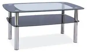 Favi Masuta rava c, transparenta/crom, 100x60x55 Ofertă