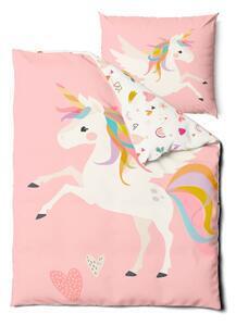 Favi Lenjerie din bumbac pentru copii bonami selection unicorn, 140 x 200 cm Ofertă