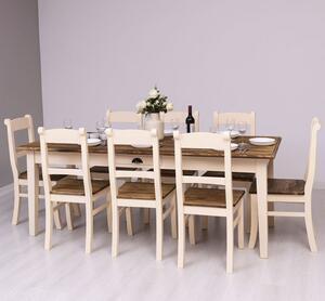 Favi Masa cu dim. 210x90 si cu 8 scaune - culoare top_p064 - culoare corp_p025 - dublu color cu finisaj deep brushed (top plate) Ofertă