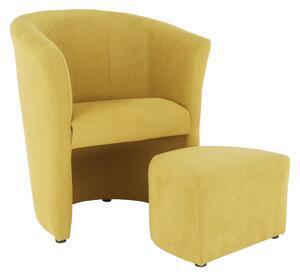 Favi Fotoliu cu taburet rose, galben Ofertă