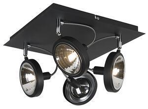 Favi Spot design negru cu 4 lumini reglabil - nox Ofertă
