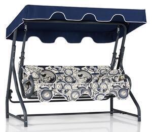 Favi Balansoar 3 persoane olea, din aluminiu si poliester, albastru, 200x11 Ofertă