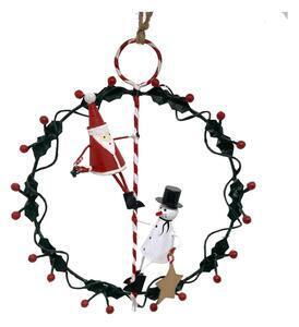 Favi Coroniță de crăciun ø 14 cm santa & snowman on wreath - g-bork Ofertă