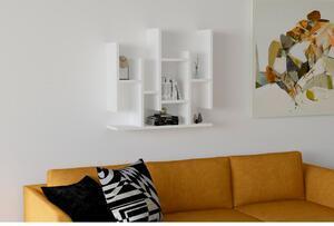 Favi Etajeră de perete flower 68,8x70 cm albă Ofertă