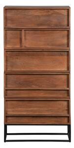 Favi Comodă din lemn de mango cu 5 sertare woood forrest, maro Ofertă