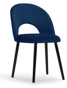 Favi Scaun tanti cu tapiterie din catifea, albastru royal Ofertă