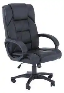 Favi Fotoliu de birou, piele eco neagră, siemo new Ofertă