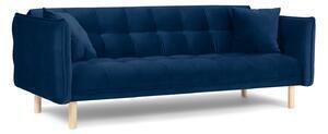 Favi Canapea extensibila 3 locuri mulli cu tapiterie din catifea, albastru royal Ofertă
