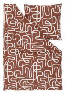 Favi Lenjerie de pat din bumbac percale westwing collection, 155 x 220 cm, portocaliu închis Ofertă