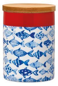 Favi Recipient din porțelan cu capac din bambus remember fish, 275 ml Ofertă