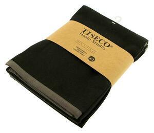 Favi Set 3 prosoape de bumbac tiseco home studio, 50 x 70 cm, negru Ofertă